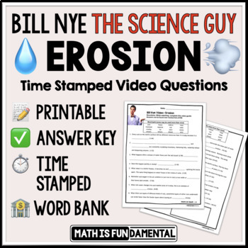 Preview of Bill Nye the Science Guy | Erosion | Printable & Digital Video Notes