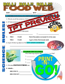 bill nye ecosystems worksheet teaching resources tpt