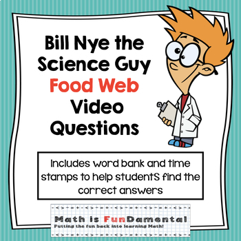 Preview of Bill Nye the Science Guy | Food Webs | Printable & Digital Video questions