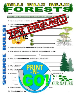 Bill Nye the Science Guy : FORESTS (environment video worksheet)