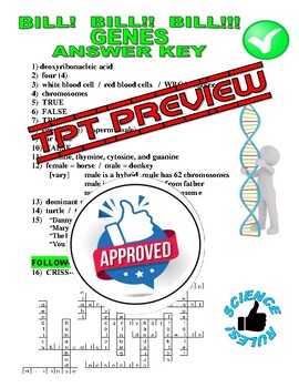 Bill Nye the Science Guy : GENES (human body / DNA video worksheet