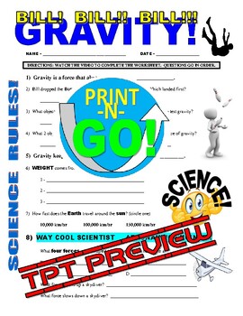 Bill nye the science guy gravity | TPT