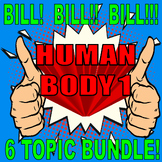Bill Nye the Science Guy: HUMAN BODY Set 1 (6 video sheet 