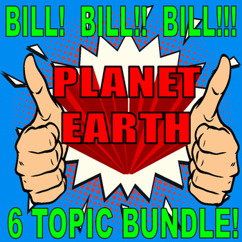 Preview of Bill Nye the Science Guy : PLANET EARTH (6 video sheet bundle / SUB / No Prep)