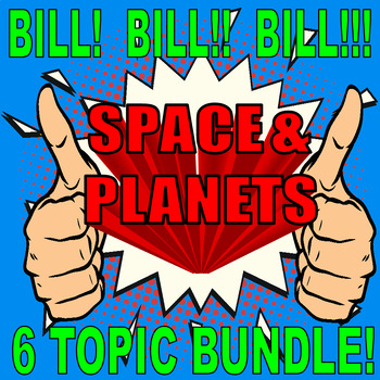 Preview of Bill Nye the Science Guy SPACE & PLANETS (6 video worksheets mini-bundle / sub)