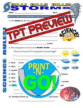 bill nye the science guy storms weather atmosphere video worksheet