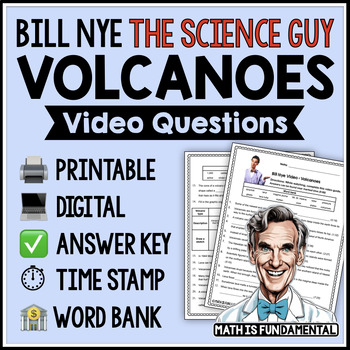 Preview of Bill Nye the Science Guy | Volcanoes | Printable & Digital Video Questions