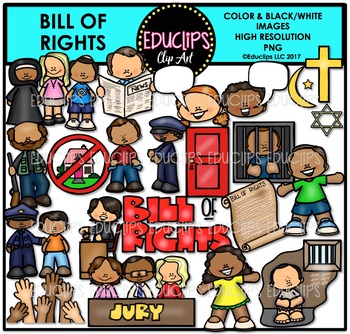 Preview of Bill Of Rights Clip Art Bundle {Educlips Clipart}