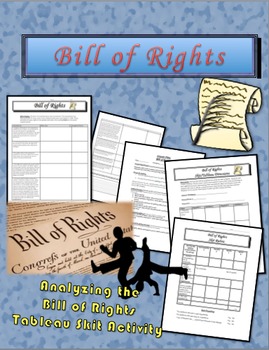 Preview of Bill Of Rights Tableau/Skit Activity Very FUN!!!