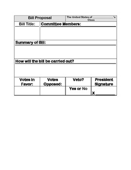 Preview of Bill Proposal Template