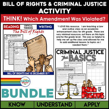 Preview of Bill of Rights Activity BUNDLE | Criminal Justice Reading Comprehension