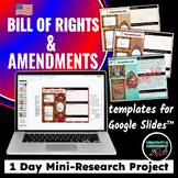 Bill of Rights & Amendments Activity 1 Day Mini-Research G