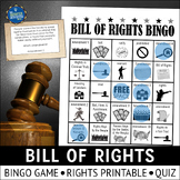 Bill of Rights Bingo Game