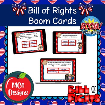 Preview of Bill of Rights Boom Cards