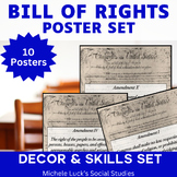 Bill of Rights Classroom Posters Bulletin Board Wall Decor Set