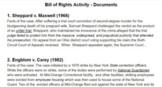 Bill of Rights Court Cases Activity
