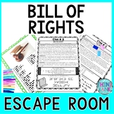 Bill of Rights ESCAPE ROOM - Reading Comprehension - U.S. 