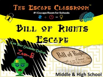 Preview of Bill of Rights Escape Room (Middle & High School) | The Escape Classroom