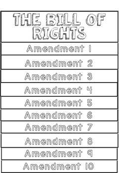 Preview of Bill of Rights Flip Book