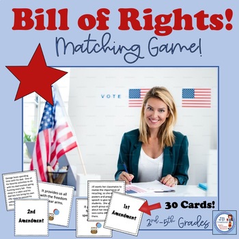 Preview of Bill of Rights Matching game (3rd-5th grade)