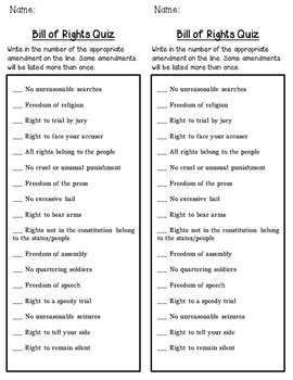 Bill Of Rights Mnemonic Device Flipbook By Brandi Caldwell Of My Teacher Friend