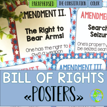 Preview of Bill of Rights Paraphrased POSTERS