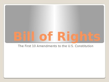 Preview of Bill of Rights PowerPoint (Middle School Edition)