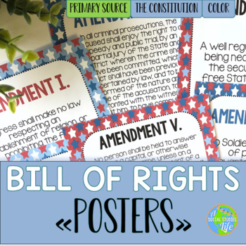 Preview of Bill of Rights Primary Source POSTERS