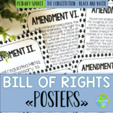 Bill of Rights Primary Source POSTERS - Black and White