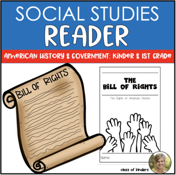 Preview of Bill of Rights American Government Reader Kindergarten & First Social Studies