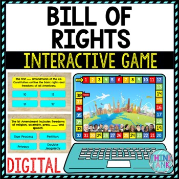 Preview of Bill of Rights Review Game Board | Digital | Google Slides | US Constitution