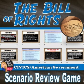 Preview of Bill of Rights | SCENARIO Review Game Presentation | Civics | U.S. History