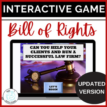 Preview of Bill of Rights Scenario Game and Activity Middle School: Constitution activities