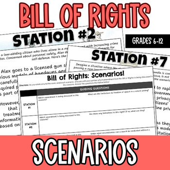 Preview of Bill of Rights: Scenarios Stations Activity!