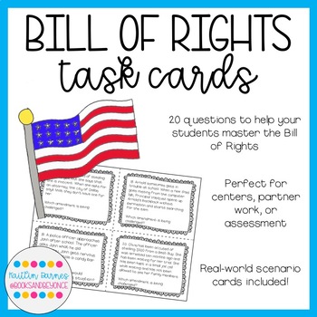 Bill of Rights Scenario Cards US Constitution