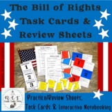 Bill of Rights Task Cards, Worksheets, Interactive Notebook Pages