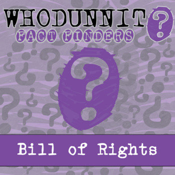 Preview of Bill of Rights Whodunnit Activity - Printable & Digital Game Options