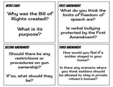 Bill of Rights Word Wall and Debate Cards