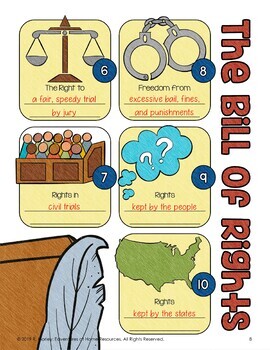 Bill of Rights Worksheet Activities by Edventures at Home | TpT