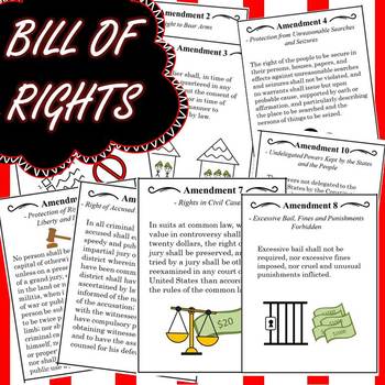 Preview of Bill of Rights Worksheets