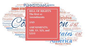 Preview of Bill of Rights and Amendments (including 13, 15, 19, and 26) Google Slides