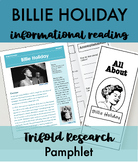 Billie Holiday Research Reading Passages + Report Template