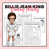 Billie Jean King - Reading Activity Pack | Women's History