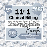 Billing Forms Bundle for Private Practice, WORD Doc Therap