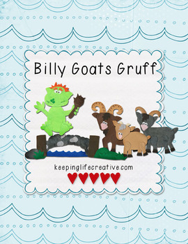 Large Three Billy Goats Gruff Precut Felt Figures Flannel Board Stories Play Time Story
