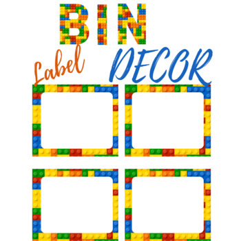Preview of Back to School Fun Brick Classroom Decor Bin Labels