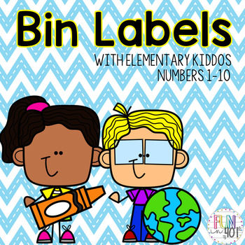 Bin Labels with Elementary Kids Clip Art by Fun in 401 | TPT