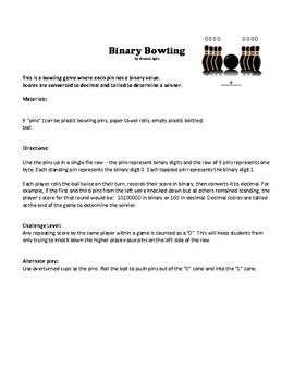 Preview of Binary Bowling - Please Rate, Review, and Follow!