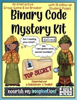 Preview of Binary Code Mystery Kit Game with Activity Pages