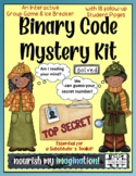 Binary Code Mystery Kit Game with Activity Pages